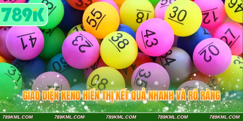 Xổ Số TCG 789K - Sảnh Cược Quay Số Đổi Thưởng Đỉnh Cao 2026 3 Giao diện Keno hiển thị kết quả nhanh và rõ ràng